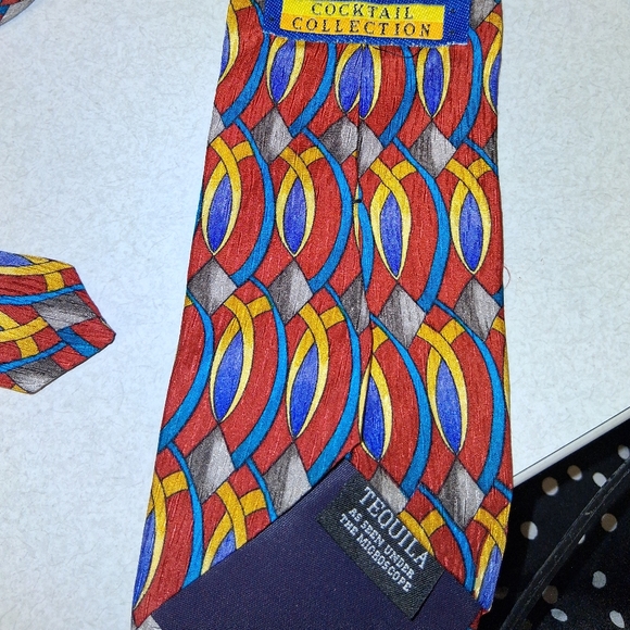 Cocktail Collection "Tequila" Colorful Geometric Tie - Picture 3 of 5